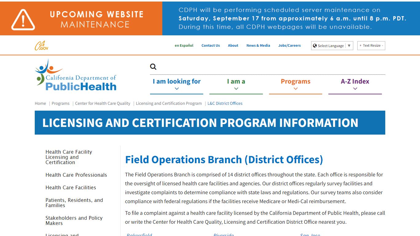 L&C District Offices - California